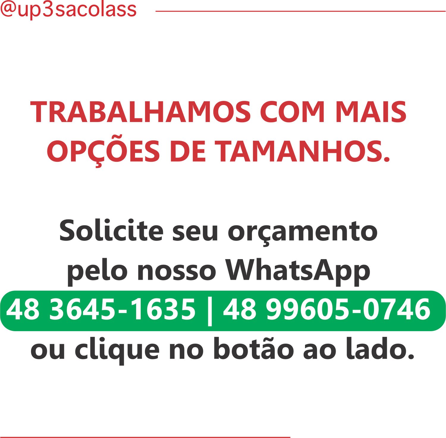 Tag de Fechamento para Sacolas